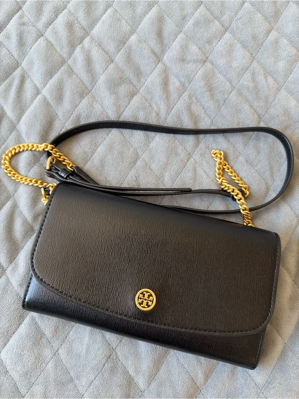 Tory Burch Black Leather Crossbody with Gold Hardware BRAND NEW!!!